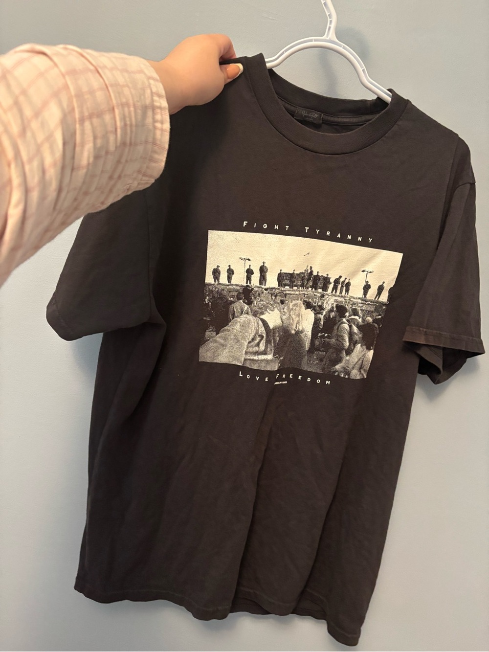 Brandy Melville Black Graphic Crewneck Tee